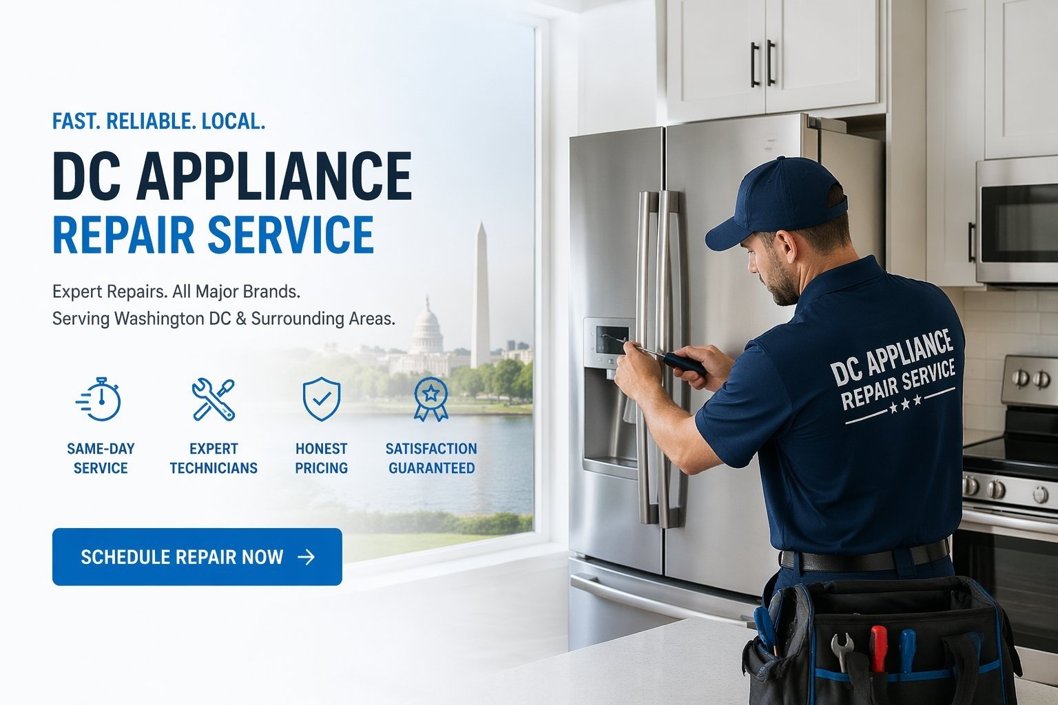 DC Appliance Repair Service — Fast, Reliable, Local. Expert Repairs in Washington DC.